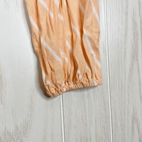 Free People Samifran Chevron Peplum Hem Top Stripes Size Small - Picture 7 of 7